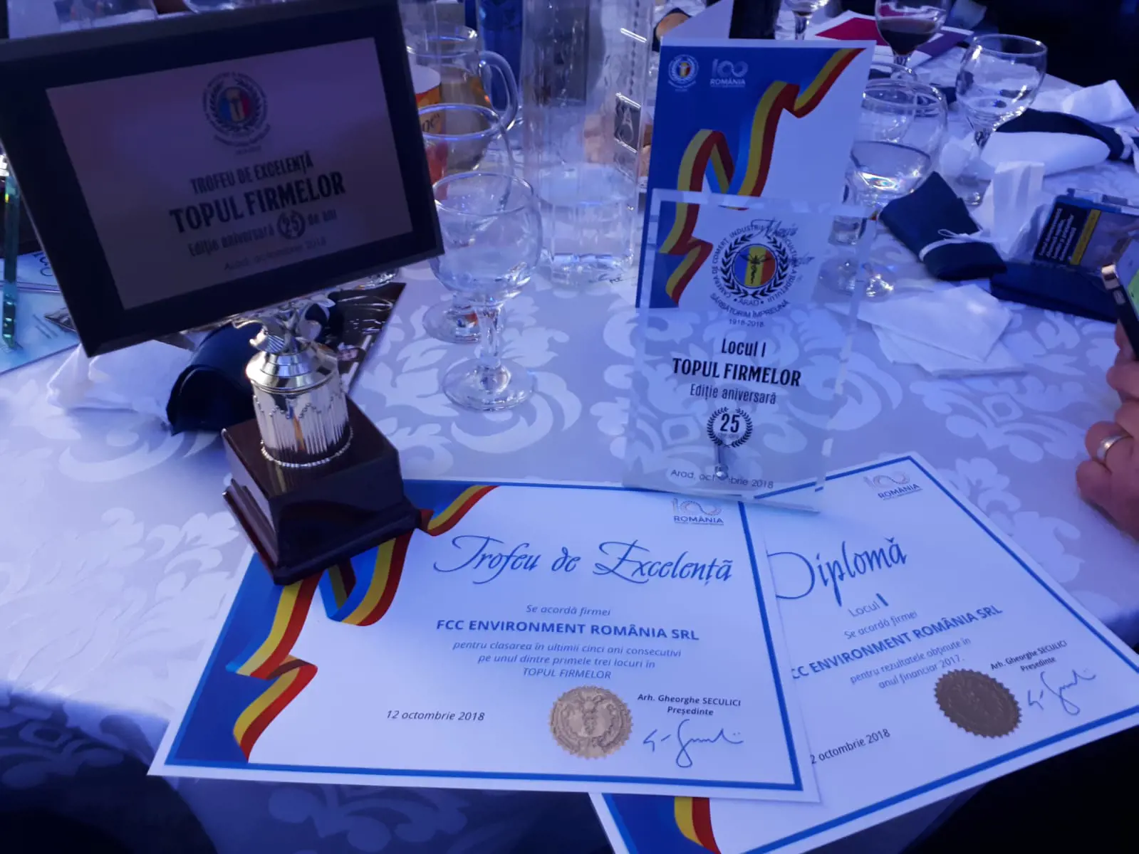 FCC Environment Romania – Sponsor and winner at the Business Environment Awards Gala in Arad